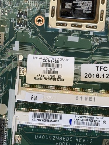 NEW HP Pavilion 15-N Series Laptop Motherboard AMD A8-4555M APU 737140-501 - Picture 2 of 3