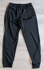 Adidas Men's Essentials Sz L Warm-Up Tapered 3-Stripes Track Pants Black 