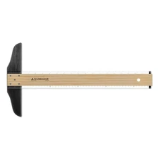 18-inch Wood/Acrylic Calibrated T-Square for Art Framing & Drafting