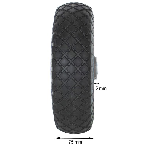 Sackkarrenrad Ersatzrad Bollerwagenrad pannensicher 260x85 mm 3.00-4 PU 2x grau - Bild 5 von 9