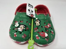 Disney Crocs Mickey Mouse Holiday Lined Classic Clogs Mens Sz 6 Womens Sz 8