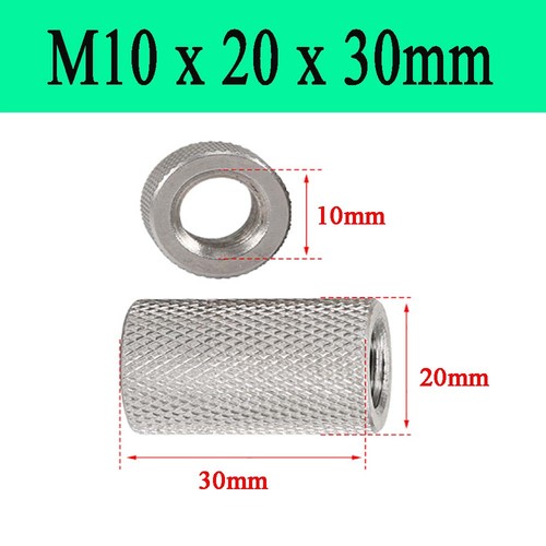 Barra de varilla de manguito roscado moleteado de acero inoxidable A2 tuercas de conector redondas tuercas largas - Imagen 100 de 111