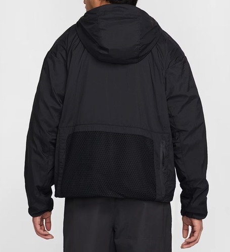 NUOVO $250 NIKE TECH GIACCA TERMICA CON CAPPUCCIO FULL ZIP NERA HJ2932-010 TAGLIA XL-ALTA - Foto 2 di 9