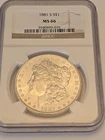 1881-s morgan silver dollar Ngc ms66