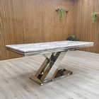 Furniture Village ‘Dolce’ Marble-Effect Ceramic Top Fixed Dining Table RRP £600