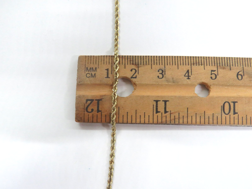 L@@K Hermosa PULSERA Cuerda Oro Amarillo 14K Sólida 6" de Largo - Imagen 9 de 12