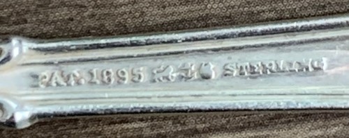 Set 8 Gorham Chantilly Sterling Silver 6-3/8" Salad Fork H Monogram Pat. 1895 - Bild 3 von 3