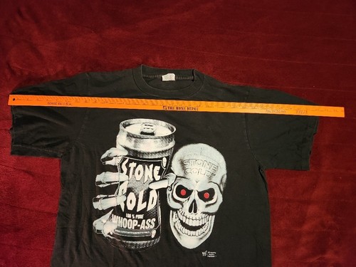 Rare Vintage 1990’s WWF Stone Cold Steve Austin Beer Can Shirt Size L  No Reserv - Bild 11 von 12