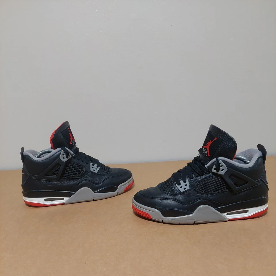  Jordan 4 Retro Bred Reimagined (GS)  FQ8213-006 size 7Y no insoles  - Image 2 of 4