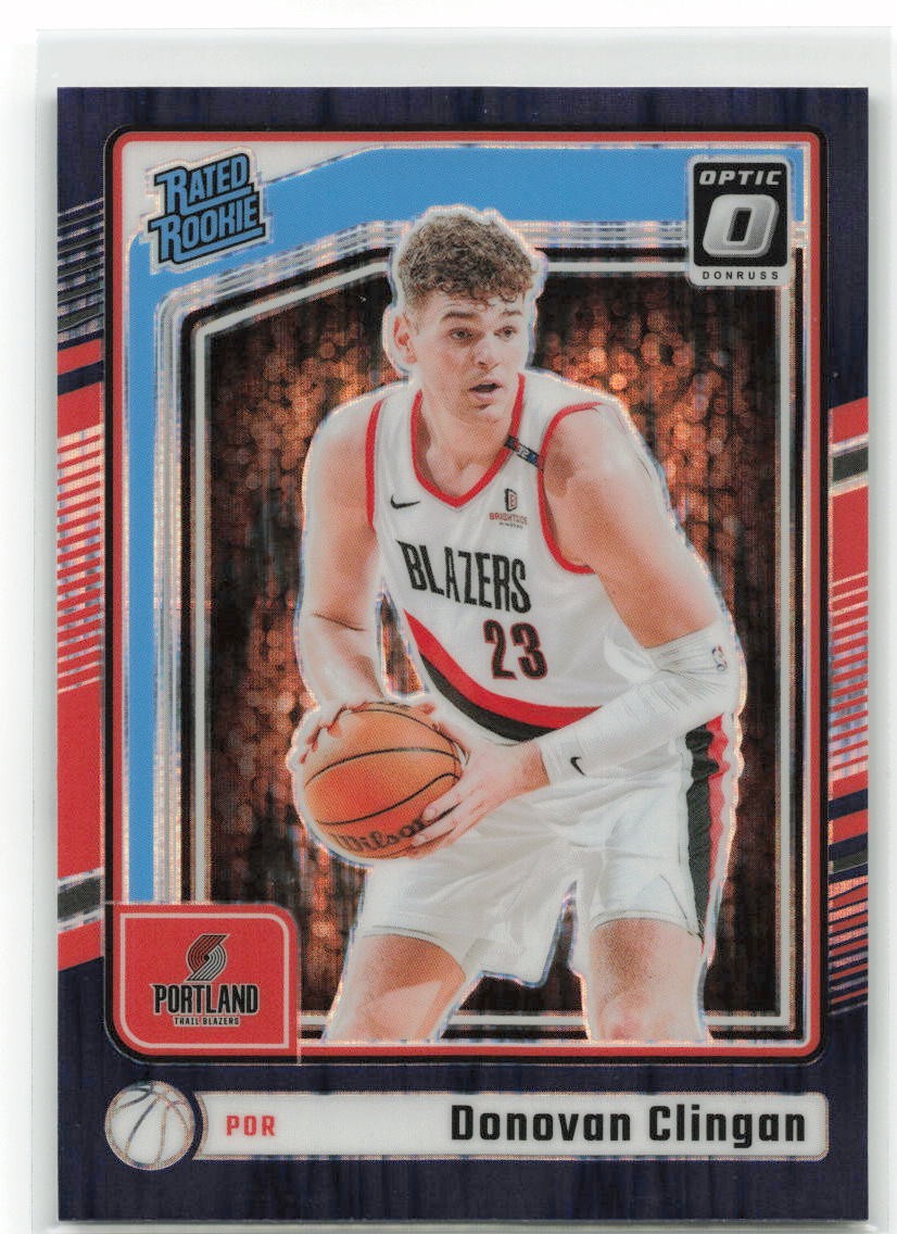 2024-25 Panini Donruss Optic Donovan Clingan Purple Shock Rated Rookie (RC) #272