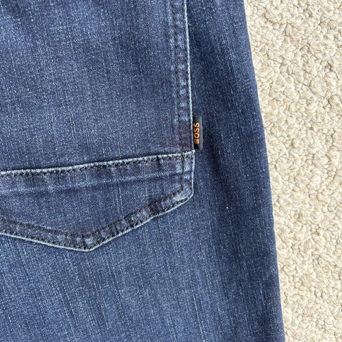 Jeans Hugo Boss Delaware 38x32 blu slim fit denim elasticizzato uomo taglia W38 L32 - Foto 12 di 21