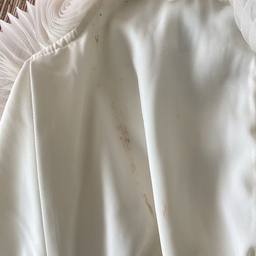 NWT Neiman Marcus X Marchesa White Cream Beaded Pleated Flower Girl Dress S - Picture 7 of 8