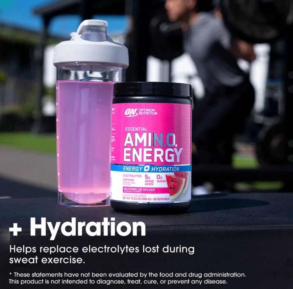 (Paquete de 2) NUTRICIÓN ÓPTIMA Essential AMINO Energy - Salpicaduras de sandía (9,5 OZ) Foto 4 de 4