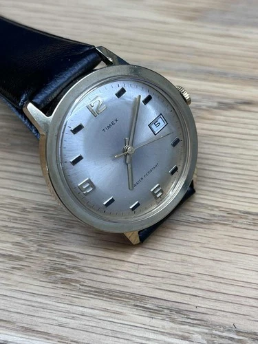 Vintage 1973 Men’s Timex Marlin 34 MM Gold Tone Mechanical Watch - Great Price