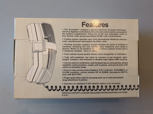 Vtg Phone Scrambler: REI The Scrambler ACS-2 Analogue Voice Scrambler - Picture 7 of 11