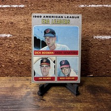 Jim Palmer, Mike Cuellar, Dick Bosman Baseball 1970 Topps - League Leaders #68
