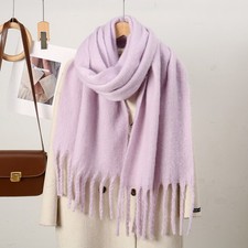 Womens Winter Warm Scarf Tassels Shawl Wrap Head Wrap Cover Headscarf Scarves