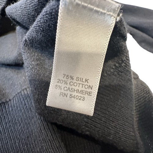 Banana Republic Seide Kaschmir Mischung Pullover Luxus Sweater Herren Large Schwarz Y2K - Bild 8 von 10