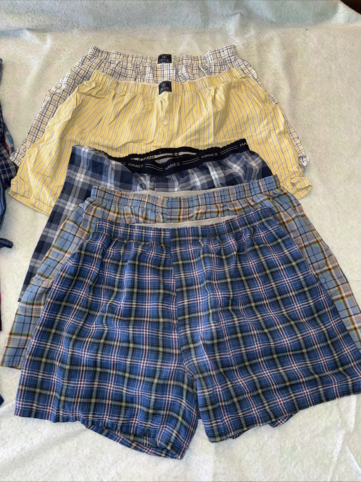 Boxers grandes para hombre 11 estilos surtidos totales, Izod, Hanes, Fruit Of The Loom Foto 2 de 2