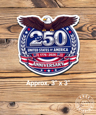 USA 250th Anniversary 1776-2026 America 250 Semiquincenten Sticker