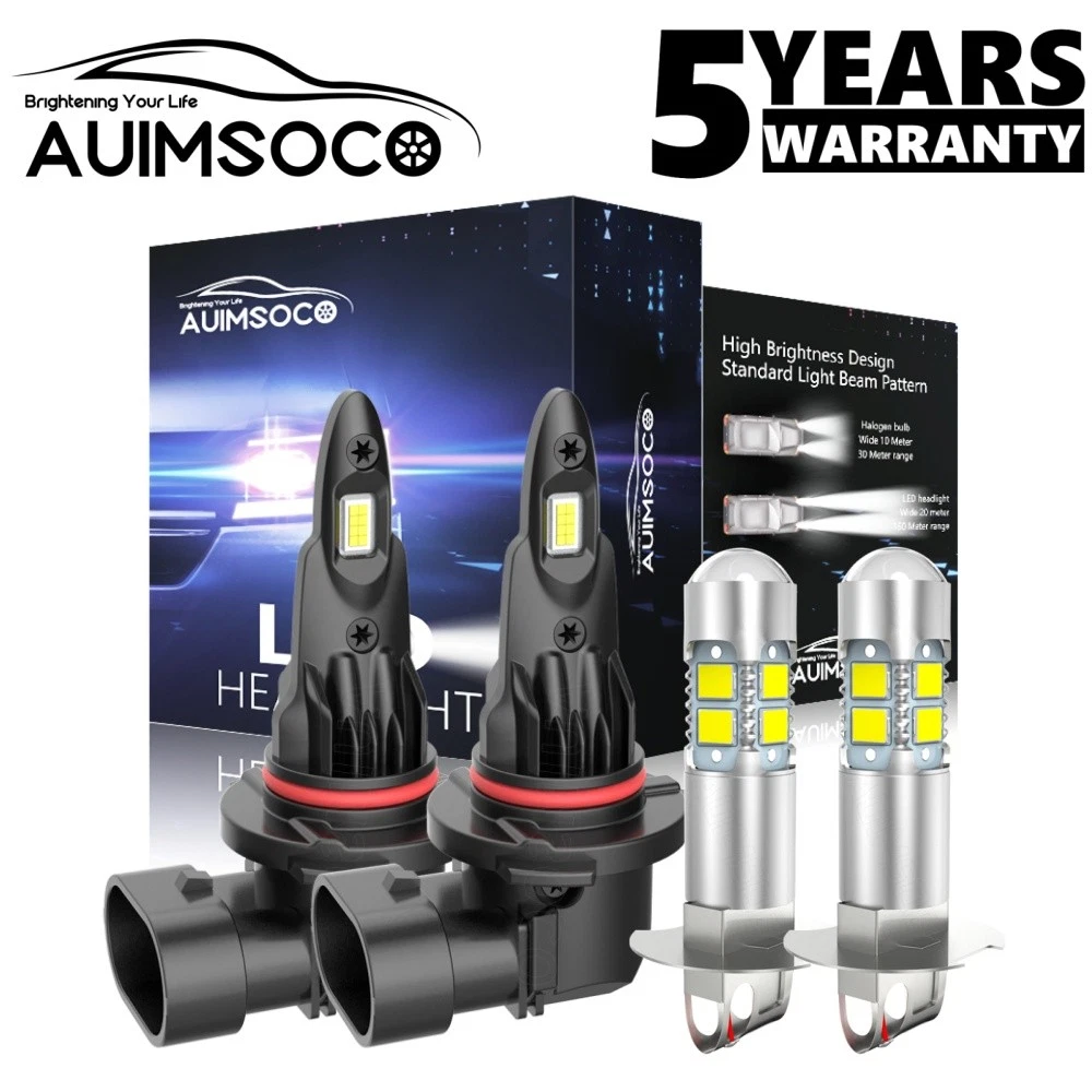 For Nissan Maxima Sedan 4-Door 3.5L 2004-2006 LED Headlight Bulbs + Fog Light