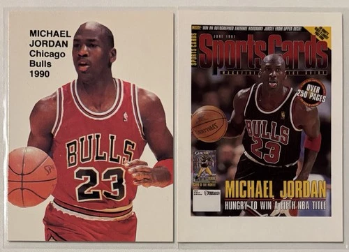 Michael Jordan Oddball Lot (2) 1997 Sports Cards Magazine Promo 1990 Superstars