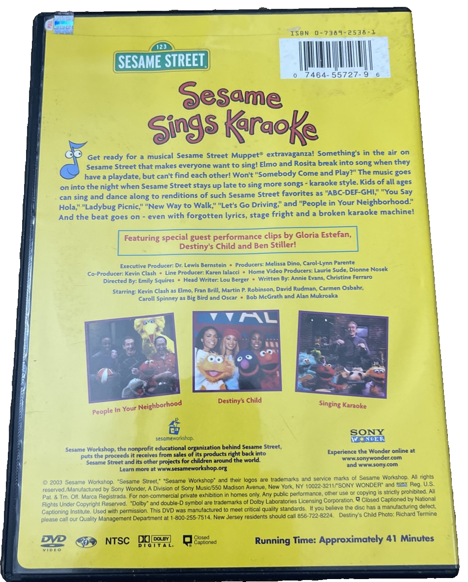 Sesame Street Sesame Sings Karaoke DVD 74645572796| eBay