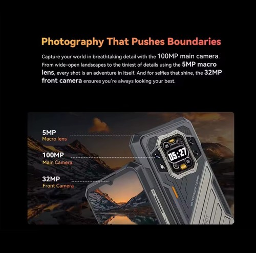 Cubot KingKong X Pro 5G 24+256GB Rugged 10200mAh 144Hz NFC 100MP Android Phone - Zdjęcie 17 z 17