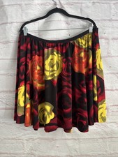 Grace Women s Skirt M Elastic Waist Floral Grunge Artsy Skate Romantic Roses
