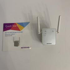 Used Netgear AC750 Wi-Fi Range Extender Essentials Edition Model EX3700