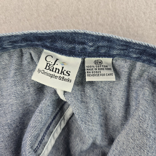 CJ Banks Women's 2pc Denim Suit Skirt Christmas Snow (Skirt Size 18W Top Sz 20W) - Picture 20 of 20
