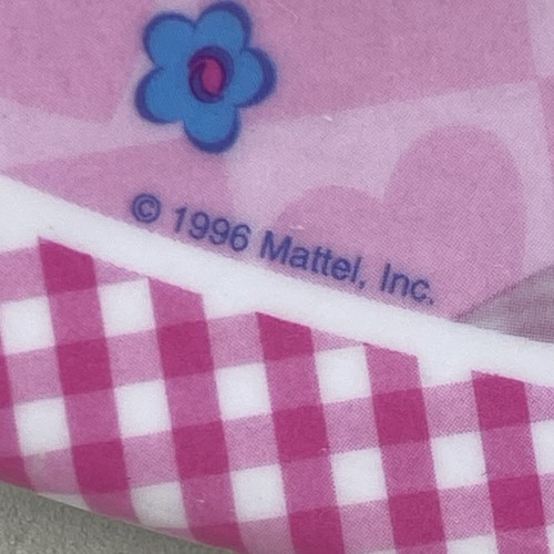 Vintage 90er Barbie Herz Teller rosa Kind Mattel Zak Designs 1996 8" Welpe - Bild 6 von 7