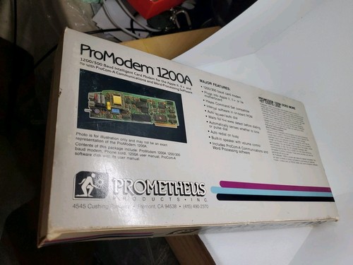 Vintage Prometheus Products Promodem 1200A/CPU modem Apple II ISA964 - Picture 3 of 5