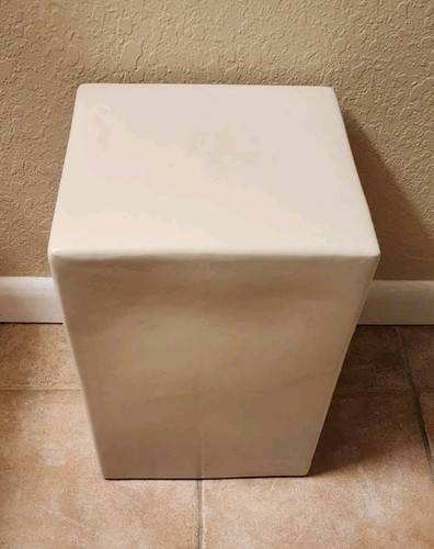 Decorative Square Garden Stool Ceramic Stool Hand-painted Glazed Cream Handles - Picture 4 of 8