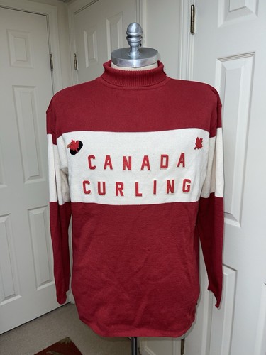 Vintage T. Dalton 1980 Lake Placid Olympic Skiing Sweater “CANADA CURLING” XXL - Picture 1 of 5