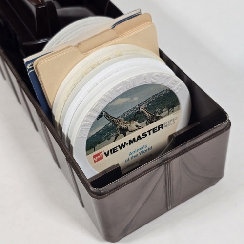 LOTE DE COLECCIÓN SAWYER VIEWMASTER MODELO E BAQUELITA MARRÓN CON 59 CARRETES Y ESTUCHE AÑOS 50 - Imagen 15 de 18
