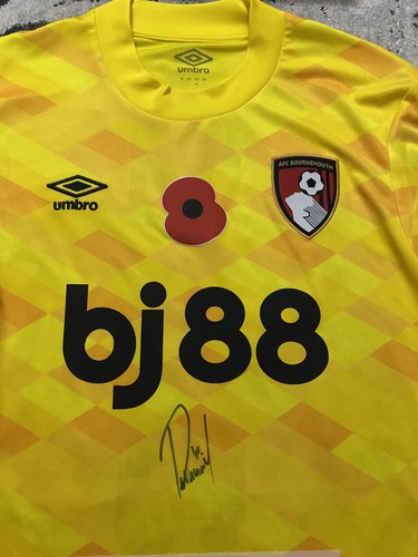 AFC Bournemouth Match Issued Signed Will Dennis #40 Poppy GK Football Shirt COA - Picture 4 of 21