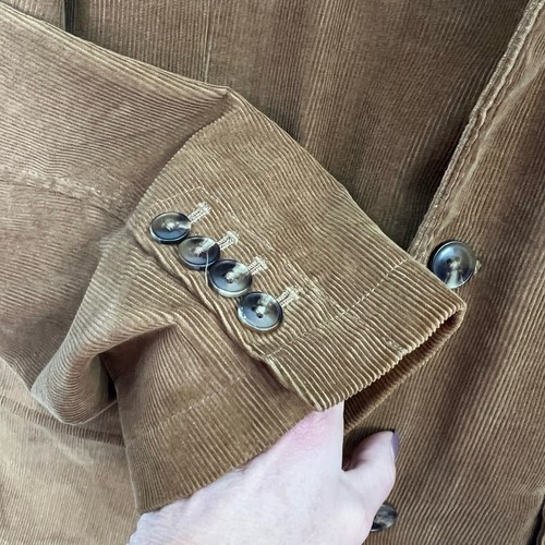 Vintage LL Bean Men's Plaid Flannel Corduroy Sport Sport Blazer Sz 48 Tall Tan - Bild 5 von 14
