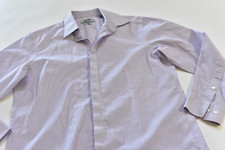 DKNY Men's Button Up Dress Shirt Purple Size M - 15.5 - 32-33