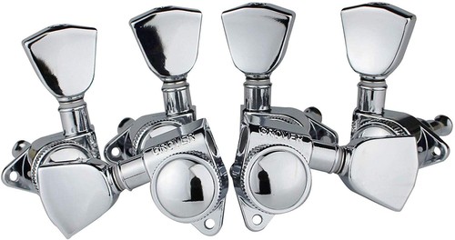 Grover 502CK Rotogrip Locking Rotomatic Tuners, Keystone Button, 3 +3 Chrome - Picture 2 of 8