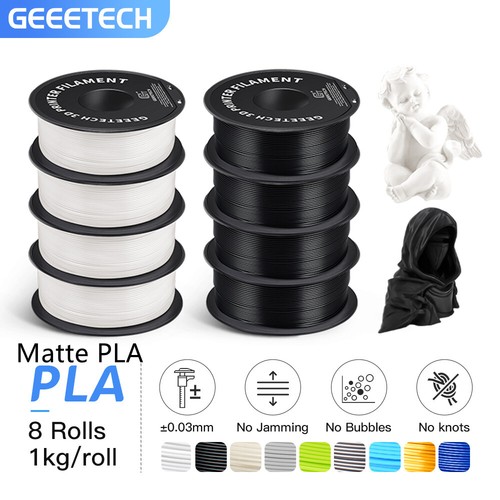 12/8 Rolls Total Geeetech 3D Printer Filament 1.75mm PETG Silk PLA Matte PLA - Picture 10 of 20