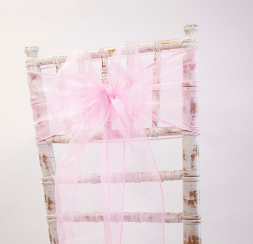 ORGANZA SCHÄRPE STUHL SCHLEIFE HOCHZEIT EVENTS PARTY STUHL DEKO AUSVERKAUF - Bild 7 von 24