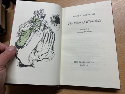 1971 FOLIO SOCIETY OLIVER GOLDSMITH "THE VICAR OF WAKEFIELD" FICTION BOOK (P3) - Picture 4 of 16