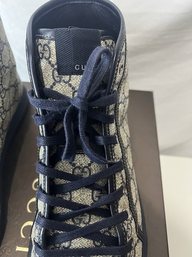 Gucci GG Brooklyn California High Top leather Logo monogram canvas Size 9.5 G - Picture 4 of 21