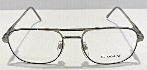 Aviator Style Glasses Full Wire Frame Pilot Gunmetal GRAY CARLO VTG Retro 80s - Picture 5 of 12