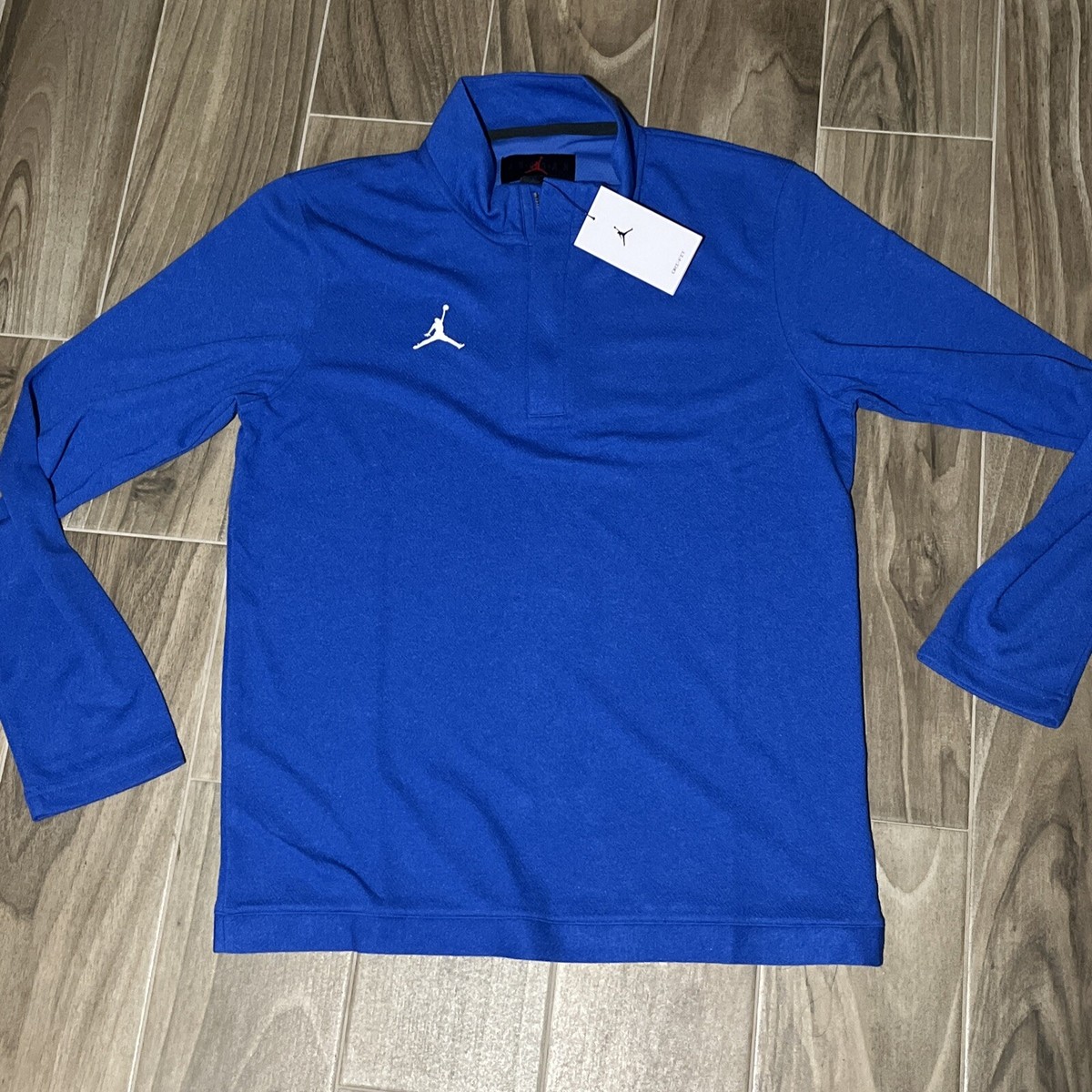 Jordan TEAM Mens Medium Dri-FIT Half-Zip Athletic Top Royal
