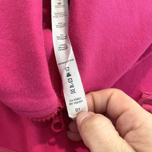 Lululemon Women's 4 Admiral Military Side Ribbon Button Cuffed Slim Jacket Pink - Picture 11 of 15