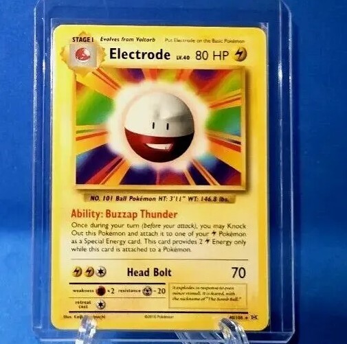 Electrode Lv.40 80HP 2016 Collectible Pokemon Trading Card