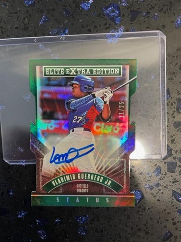 2015 Vladimir Guerrero Jr. Auto Elite Extra Edit Emerald Die Cut 1st RC 🔥#11/25