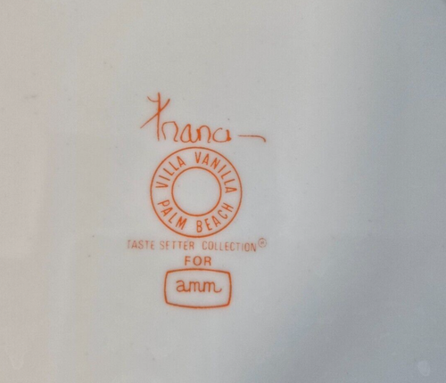 Juego de 4 platos de cena Franci Villa Vanilla Palm Beach 11" flores mosca dragón - Imagen 13 de 15